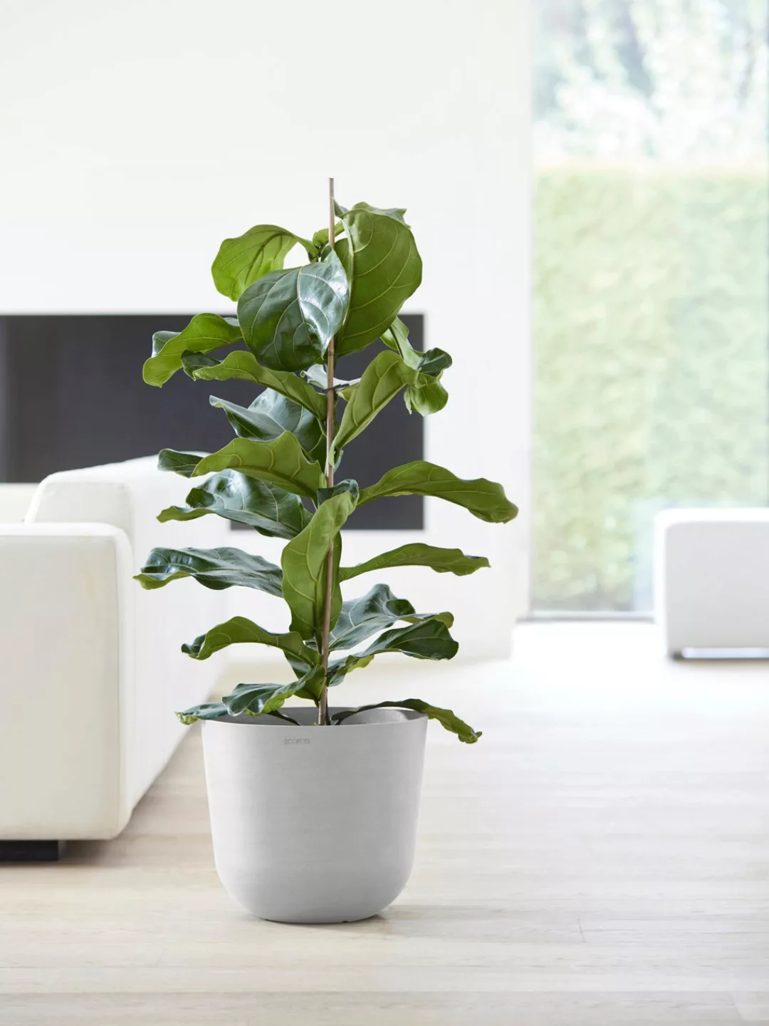 ECOPOTS Blumentopf "Oslo 35 + Wassersystem Weißgrau" günstig online kaufen