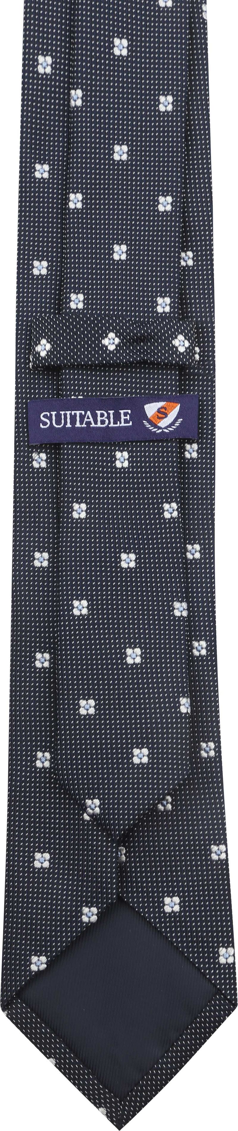Suitable Krawatte Seide Blumen Navy - günstig online kaufen