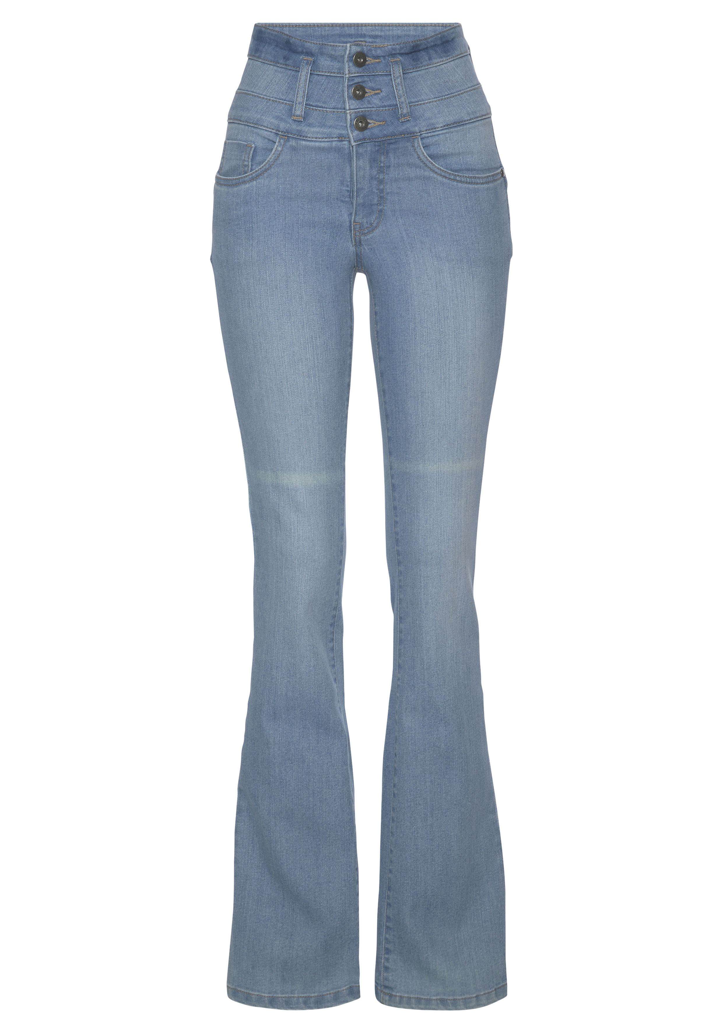 Arizona Bootcut-Jeans "mit extrabreitem Bund", High Waist günstig online kaufen