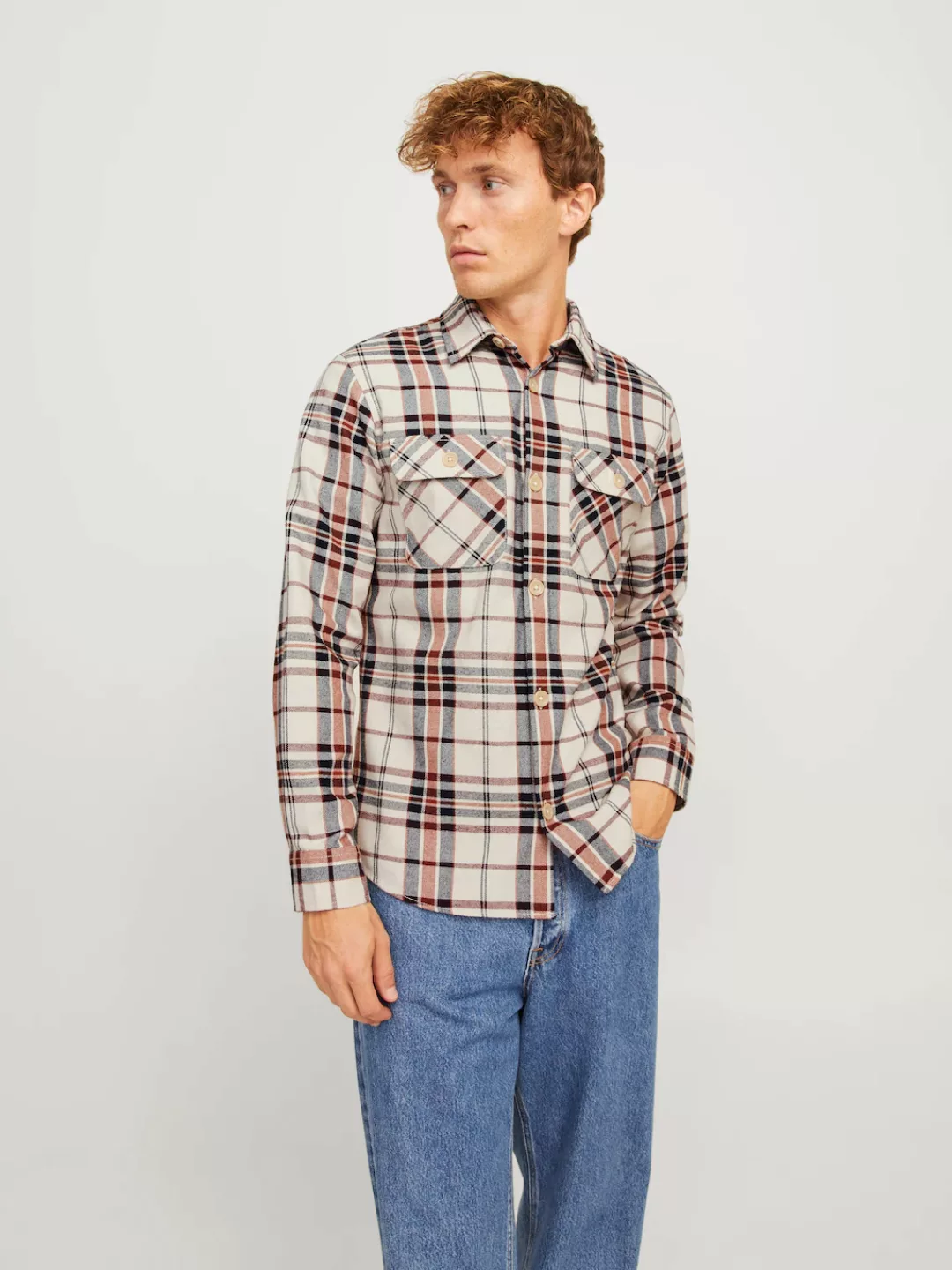 Jack & Jones Langarmhemd "JJEDARREN OVERSHIRT LS NOOS" günstig online kaufen