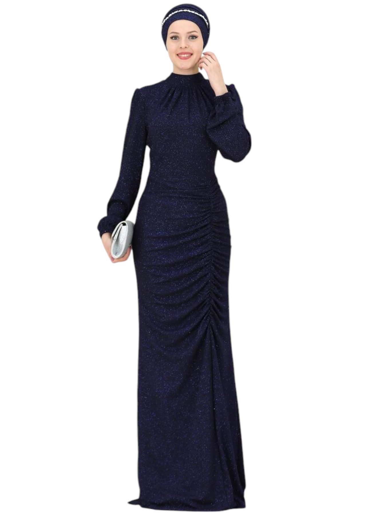 fashionshowcase Abendkleid langärmliges Maxikleid Damen Abaya günstig online kaufen