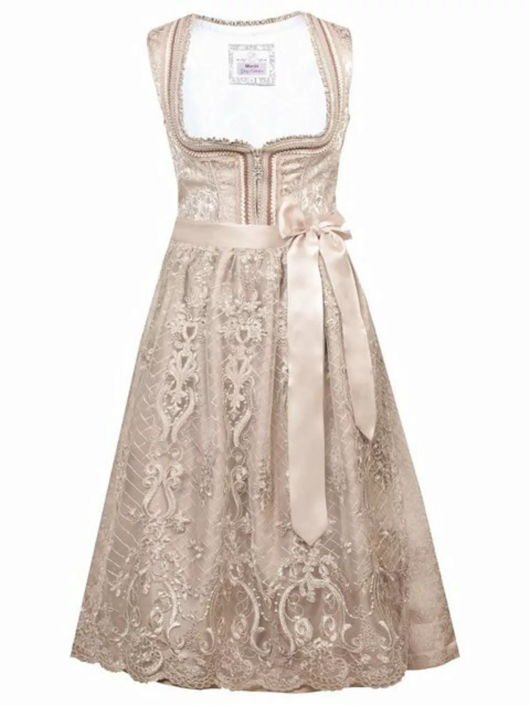 MarJo Trachtenkleid Midi Dirndl 2tlg. 75cm DORIS champagner günstig online kaufen