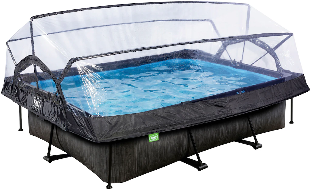 EXIT Framepool "Black Wood Pool 300x200x65cm", (Set, 3 tlg.), BxLxH: 200x30 günstig online kaufen