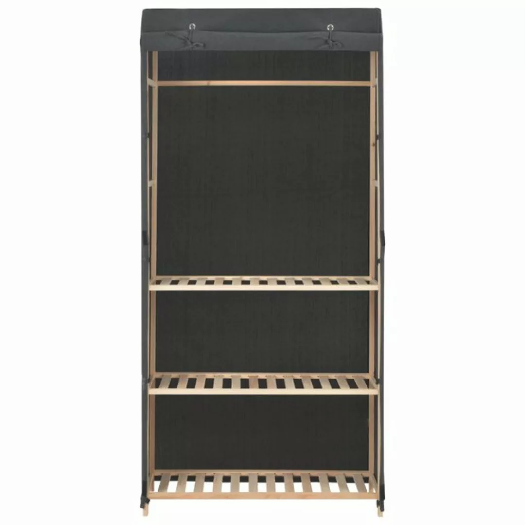 vidaXL Kleiderschrank 3-stufiger Kleiderschrank Grau 79 x 40 x 170 cm Stoff günstig online kaufen