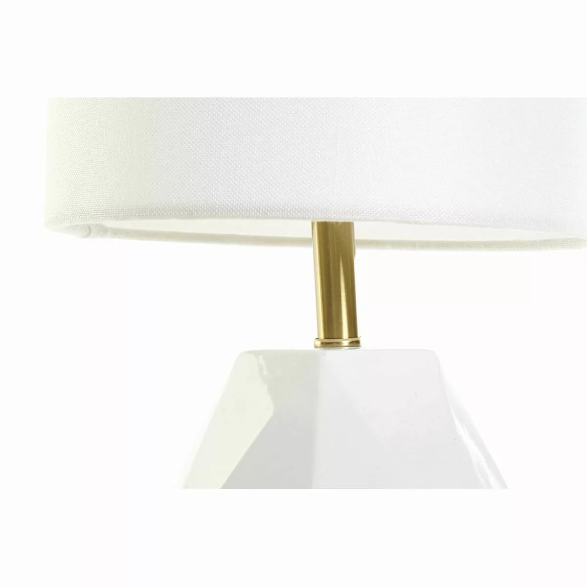 Tischlampe Dkd Home Decor Weiß Polyester Metall Aus Keramik 220 V Golden 50 günstig online kaufen