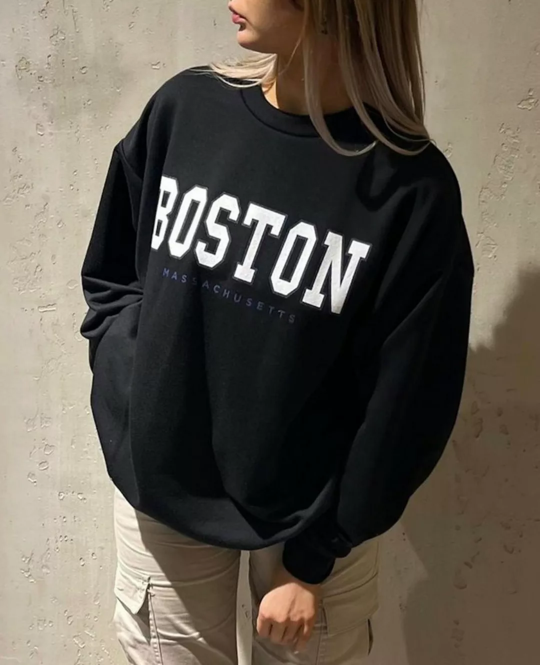 Worldclassca Sweatshirt Worldclassca Oversized Sweatshirt College BOSTON Sw günstig online kaufen