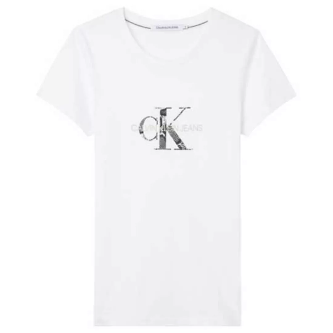 Calvin Klein Jeans Seasonal Filled Monogram Kurzärmeliges T-shirt M Bright günstig online kaufen