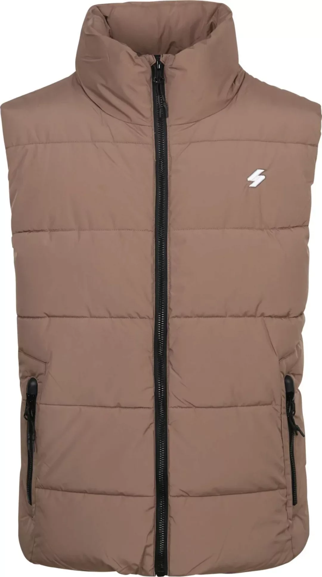 Superdry Steppweste SPORTS PUFFER GILET Fossil Brown günstig online kaufen