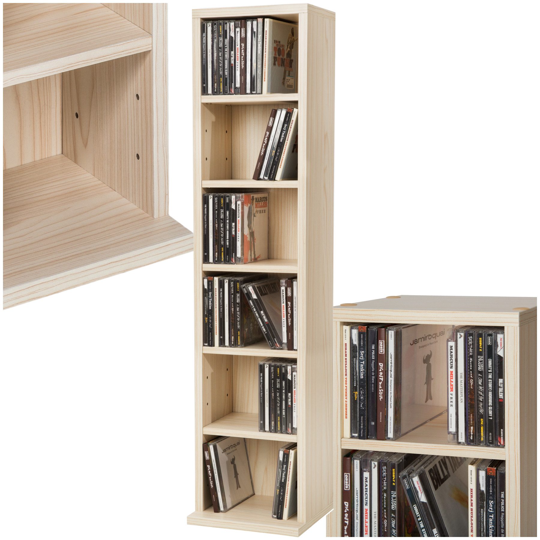 tectake CD-Regal CD DVD Regal, Set günstig online kaufen