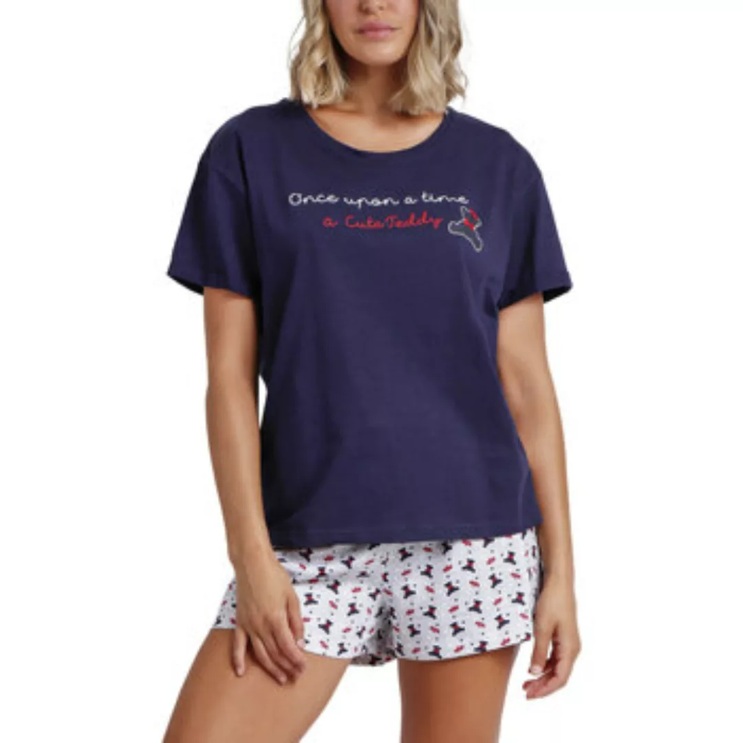 Admas  Pyjamas/ Nachthemden Pyjama Shorts T-Shirt Cute Teddy günstig online kaufen