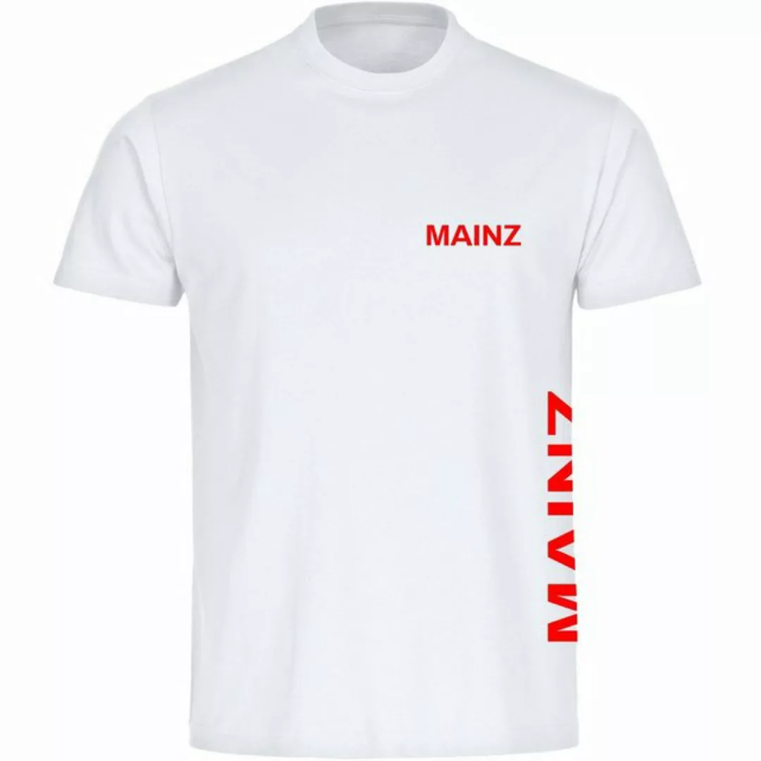 multifanshop T-Shirt Herren Mainz - Brust & Seite - Männer günstig online kaufen