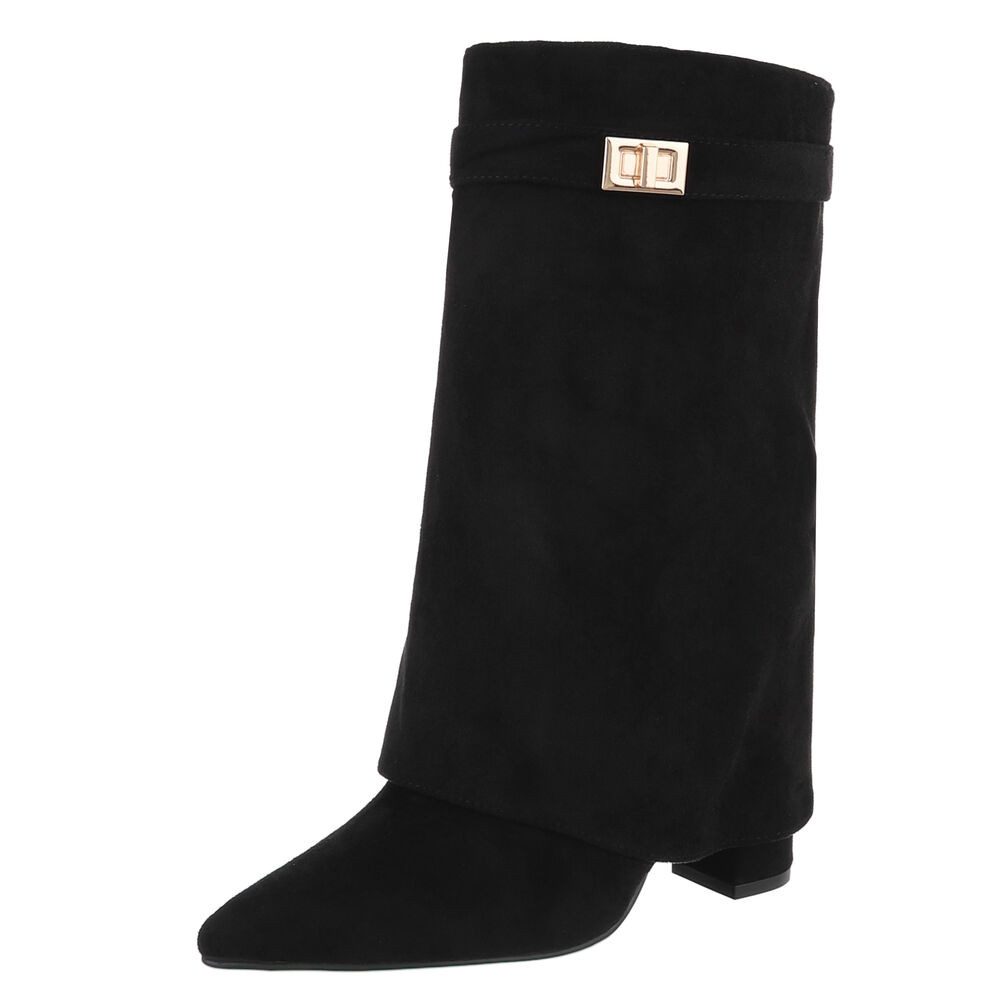 Ital-Design Modische Stiefeletten mit hohem Schaft günstig online kaufen