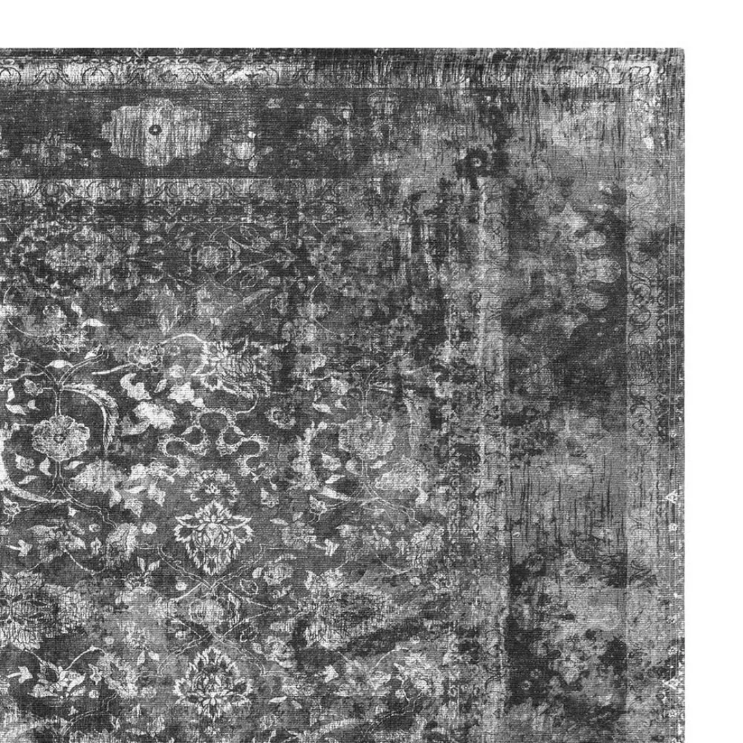 Kurzflor Teppich in Grau Vintage Style günstig online kaufen