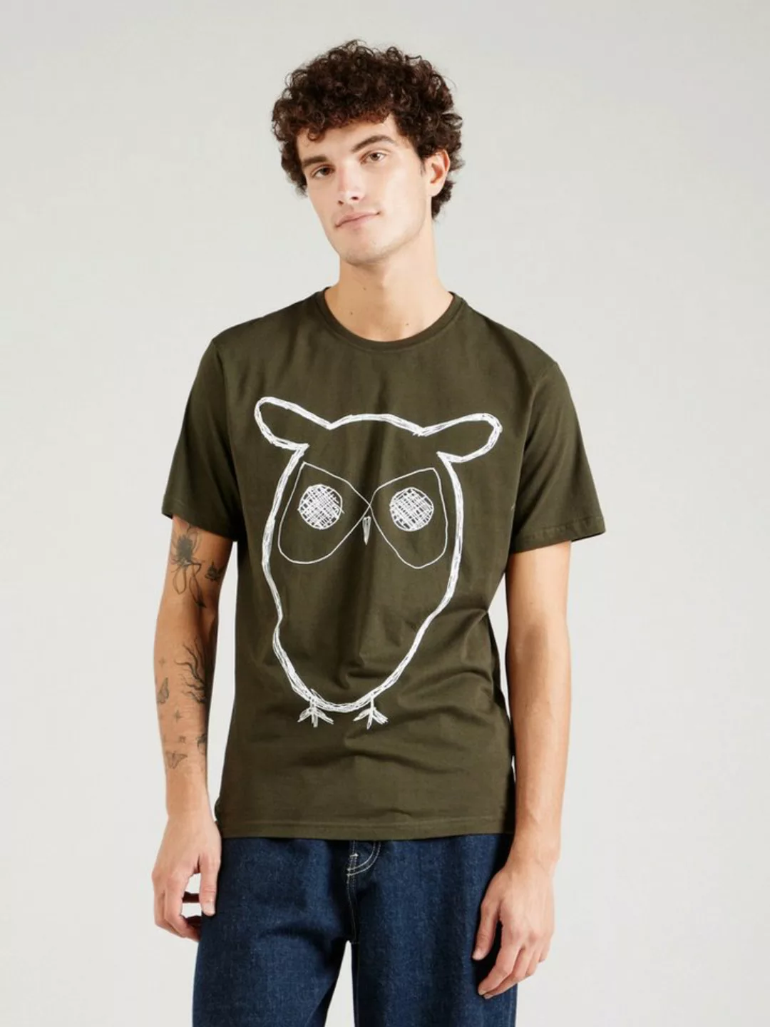 KnowledgeCotton Apparel T-Shirt Big Owl (1-tlg) günstig online kaufen