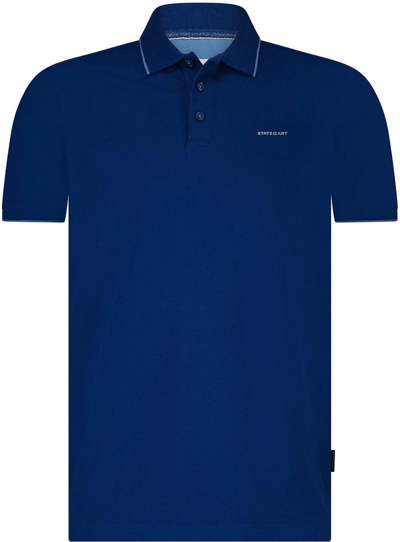 State of Art Poloshirt Piqué Kobaltblau - Größe XXL günstig online kaufen