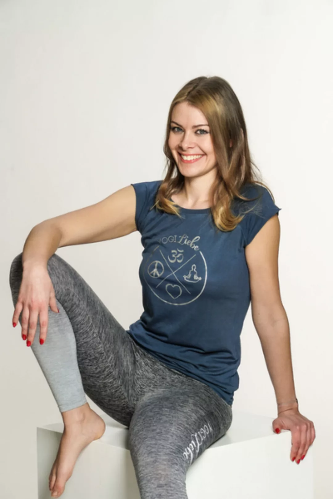 Yoga Shirt Kurzarm - Bio-baumwolle & Bambusviskose- "Yogiliebe" günstig online kaufen