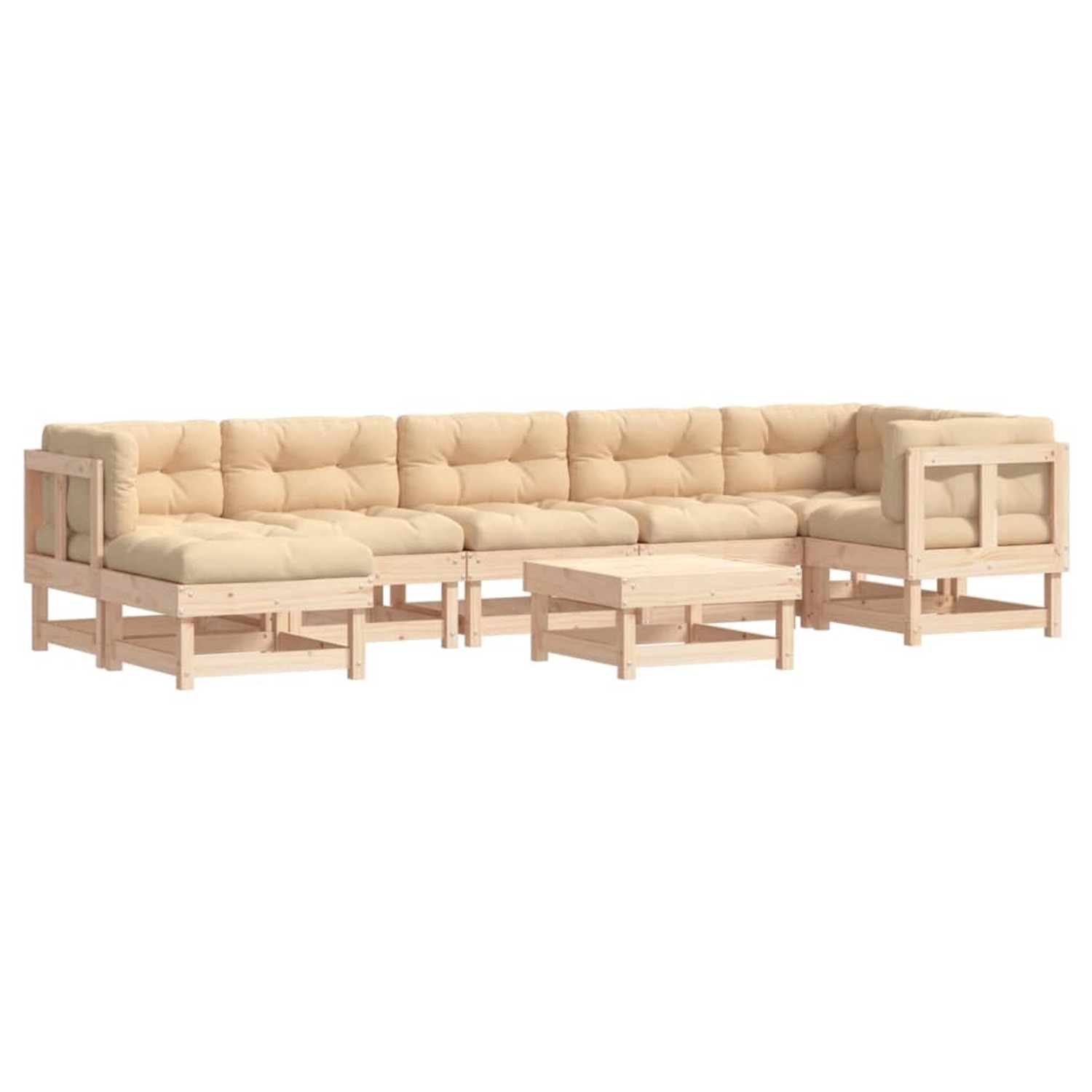 vidaXL 8-Tlg Garten-Lounge-Set mit Kissen Massivholz 3185864 günstig online kaufen