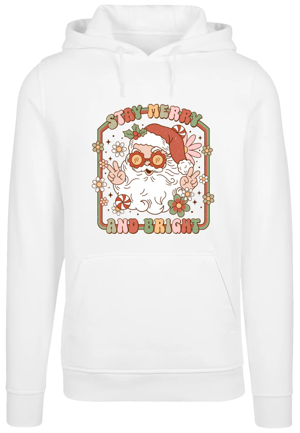 F4NT4STIC Kapuzenpullover "Stay Merry And Bright Hippie Santa", Premium Qua günstig online kaufen