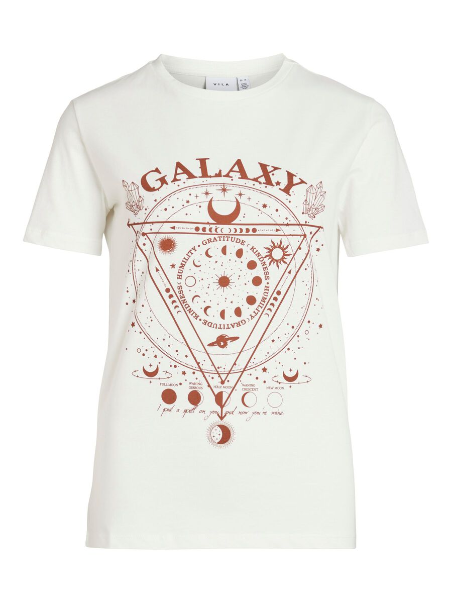 VILA Print T-shirt Damen White günstig online kaufen