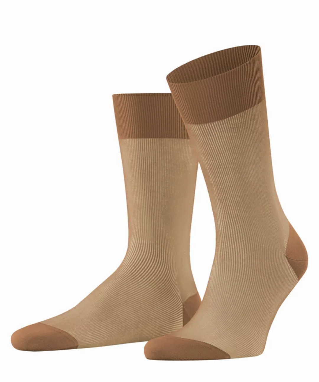 FALKE Fine Shadow Herren Socken, 39-40, Braun, Rippe, Baumwolle, 13141-5107 günstig online kaufen