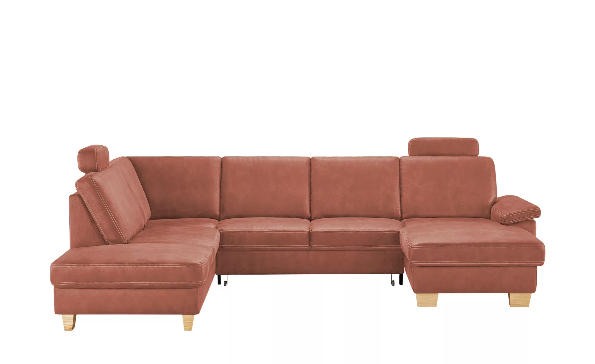 meinSofa Wohnlandschaft  Kunstleder Samu ¦ rot ¦ Maße (cm): B: 316 H: 90 T: günstig online kaufen