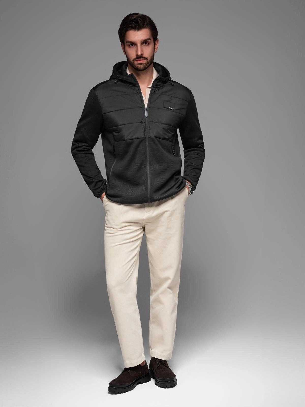 OMBRE Allwetterjacke Leichte Herrenjacke aus Materialkombinationen günstig online kaufen