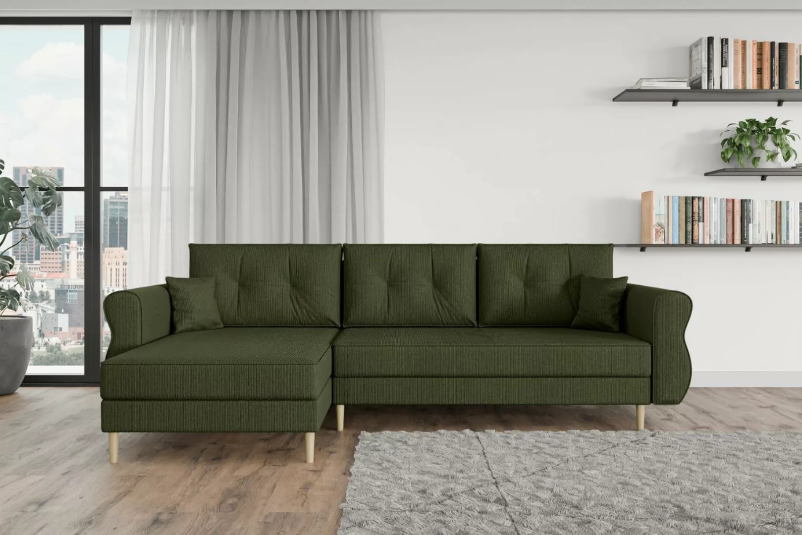 ALTDECOR Ecksofa HERMES-L, Couch mit Schlaffunktion, Wohnzimmer - links/rec günstig online kaufen