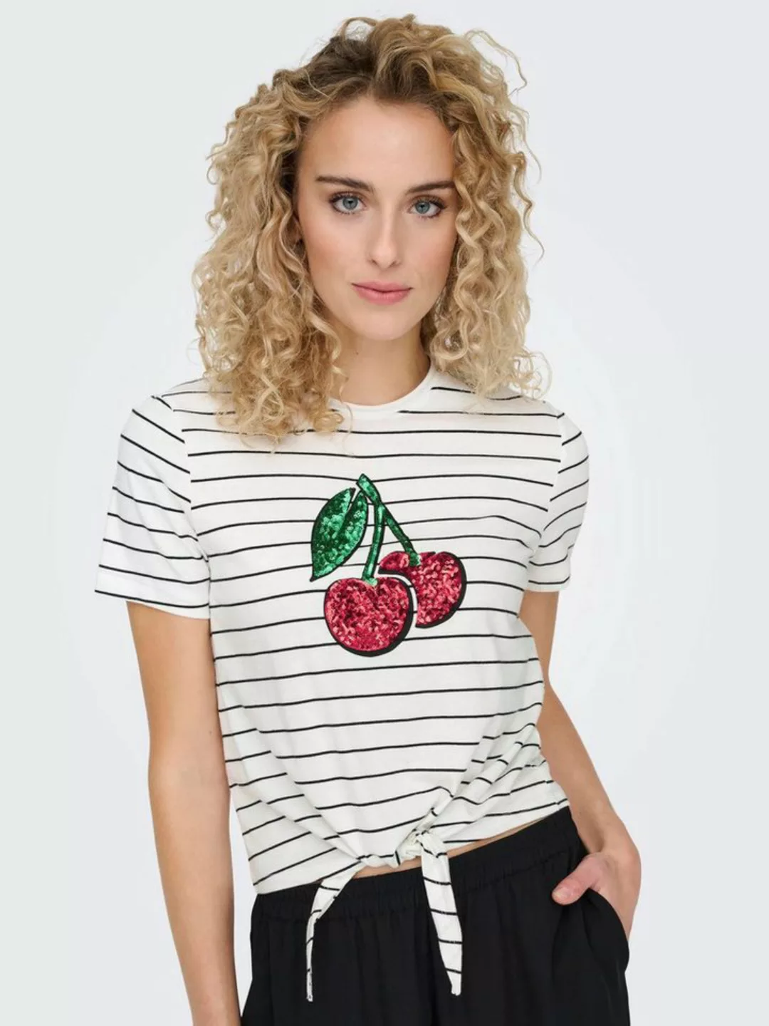 ONLY Kurzarmshirt ONLKITA LIFE S/S FRUIT KNOT TOP BOX JRS günstig online kaufen