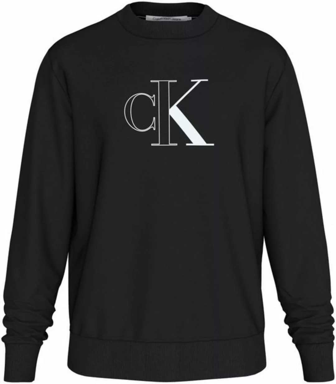 Calvin Klein Jeans Sweatshirt OUTLINE MONOLOGO CREW NECK mit Markenlabel günstig online kaufen