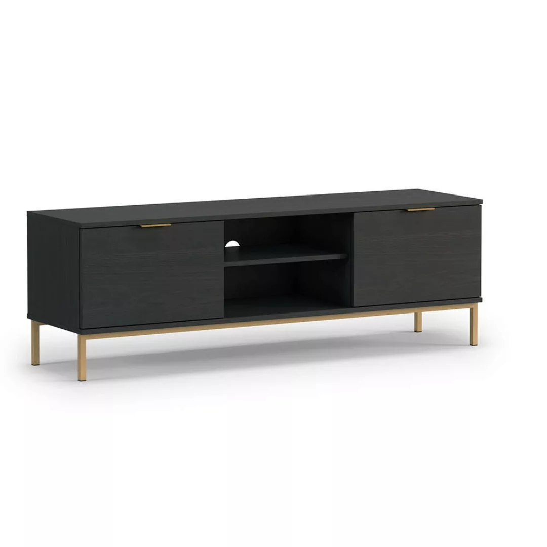 TV Lowboard Fernsehschrank, 150 cm breit, in Esche schwarz Nb. PERIA-132, m günstig online kaufen