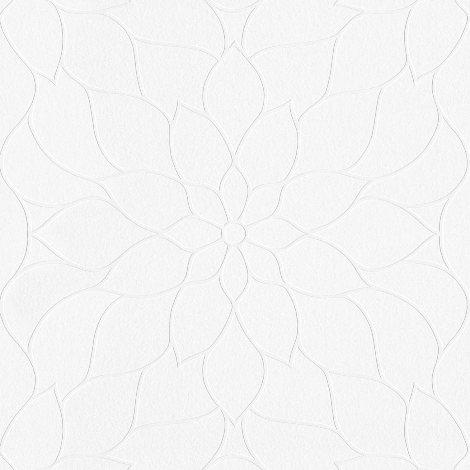 Bricoflor überstreichbare Tapete Floral Vlies Blumentapete in Weiß Modern z günstig online kaufen
