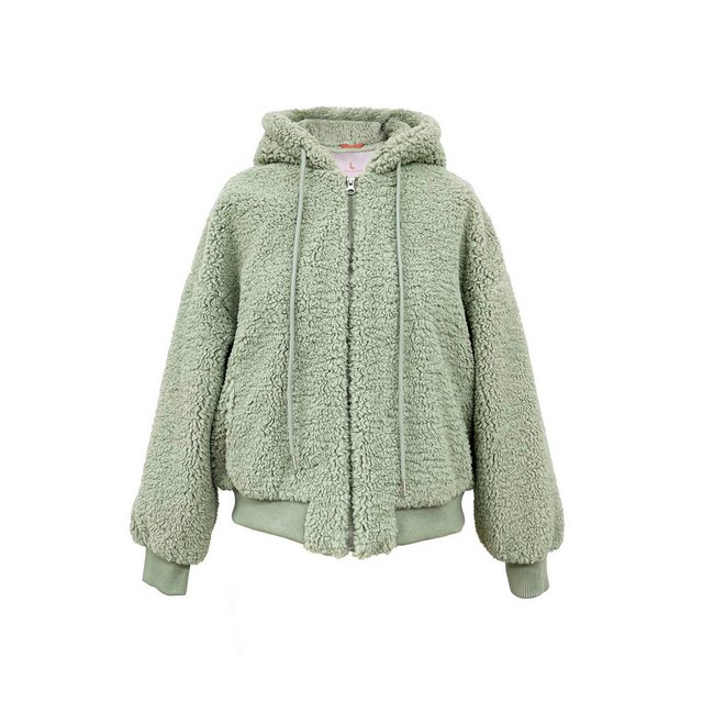 Lara Laurén Plüschjacke moderne Kapuzenjacke aus Teddyfell warme und kusche günstig online kaufen