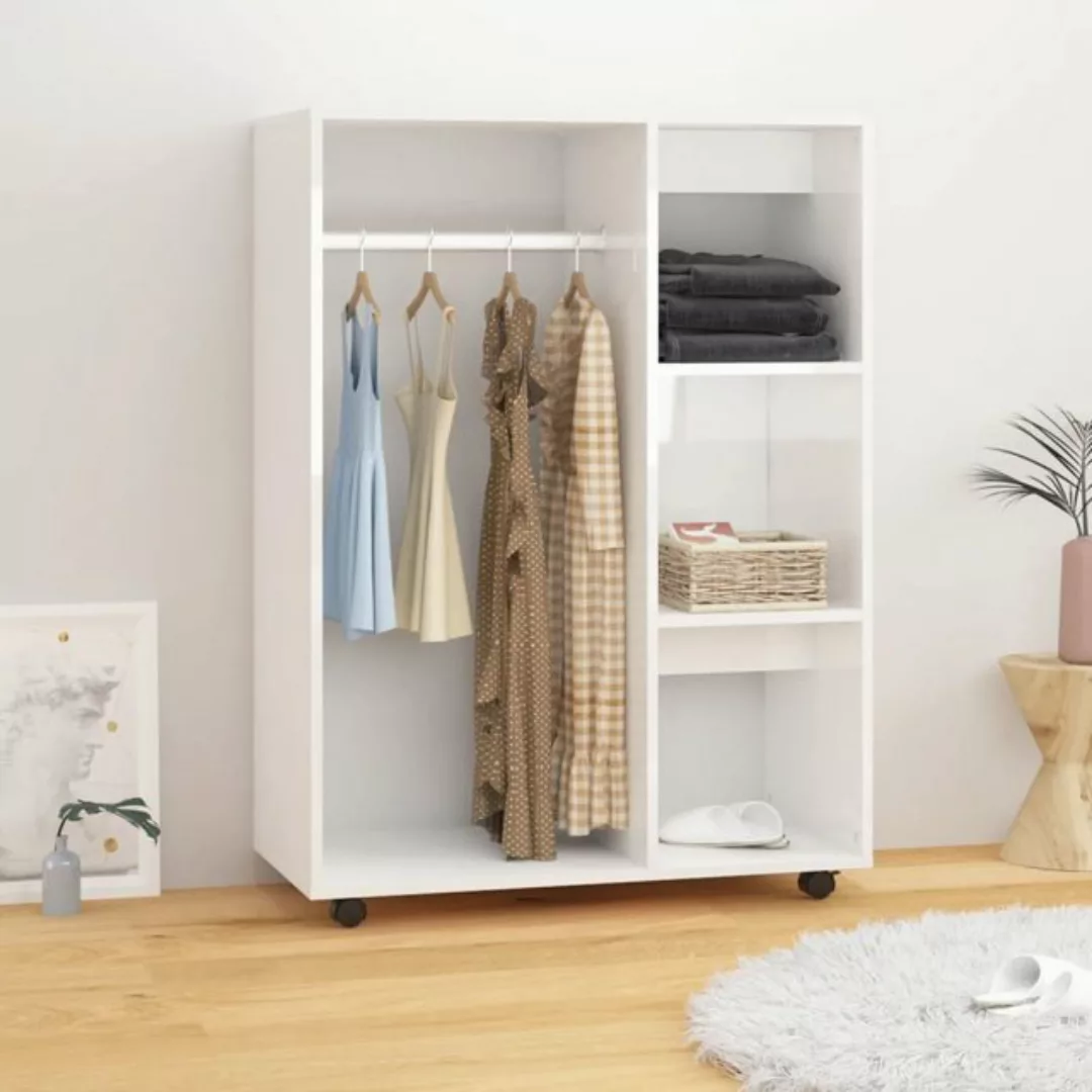 vidaXL Kleiderschrank Hochglanz-Weiß 80x40x110 cm Holzwerkstoff günstig online kaufen