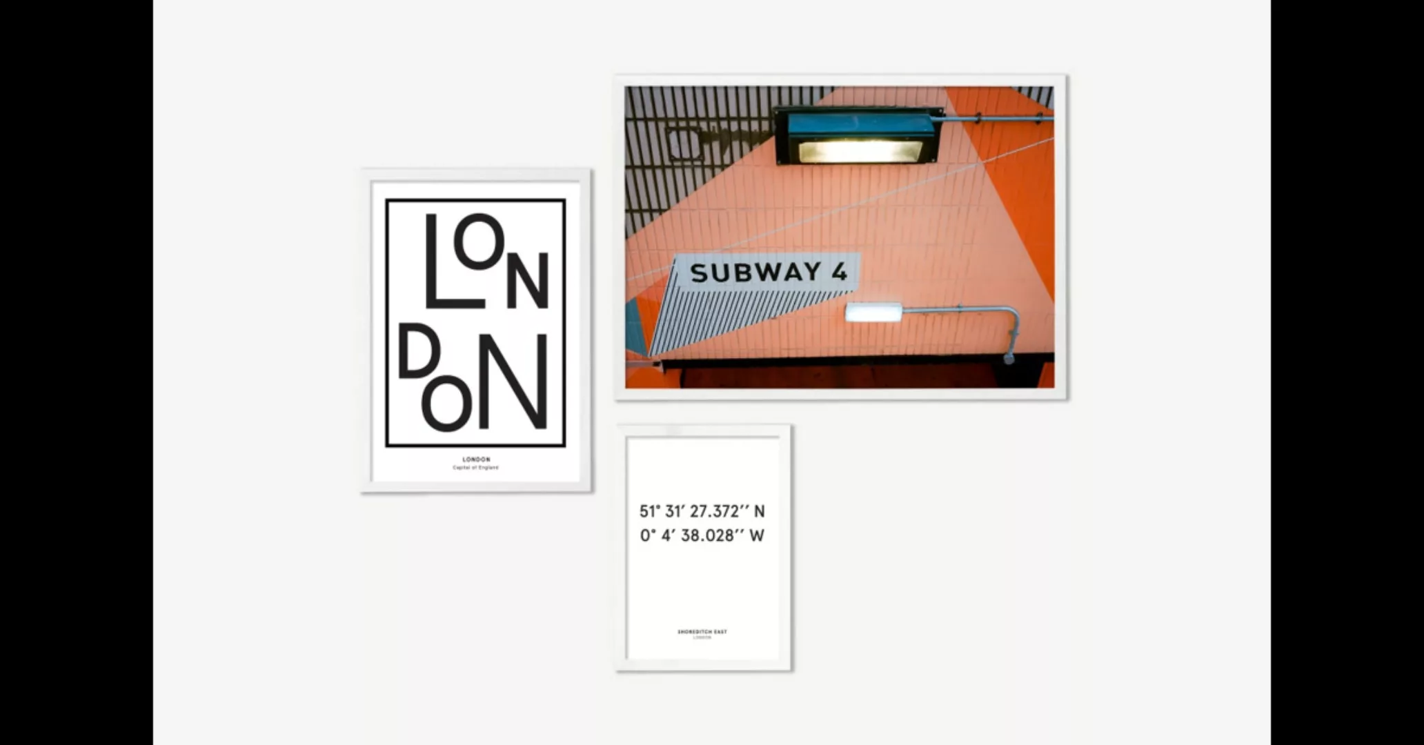 Lost In London 3 x gerahmte Kunstdrucke - MADE.com günstig online kaufen