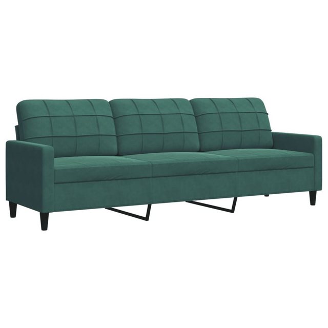 vidaXL Sofa Sofa/ 2-Sitzer/ 3-Sitzer Samt, 210 cm, Grün günstig online kaufen