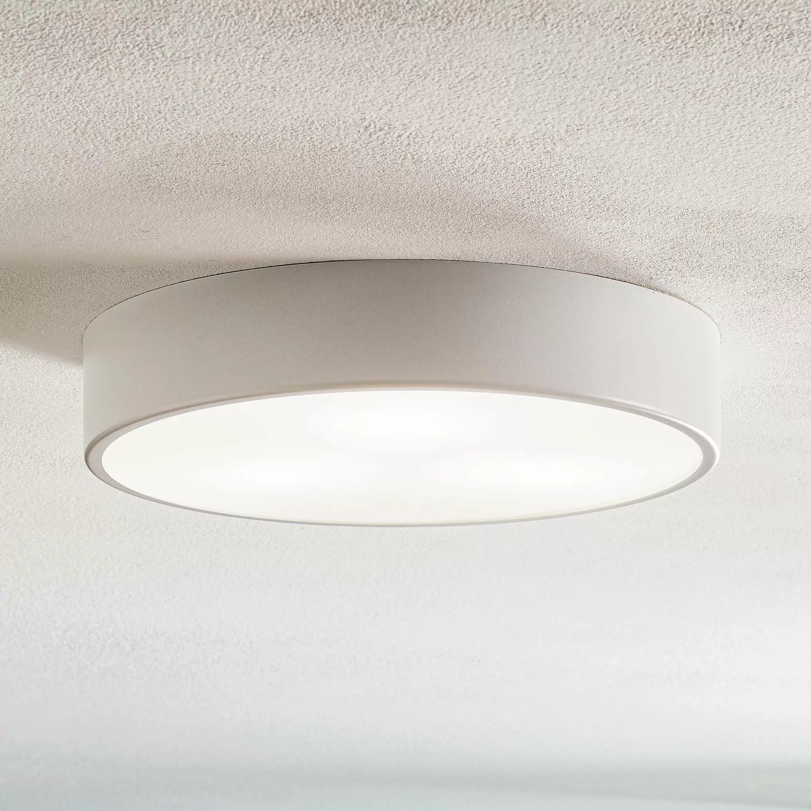 Deckenlampe Cleo 400, weiß, Sensor, IP20, Ø 40 cm, Metall günstig online kaufen