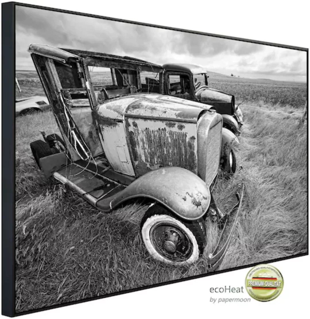 Papermoon Infrarotheizung »Autowrack Schwarz & Weiß«, sehr angenehme Strahl günstig online kaufen