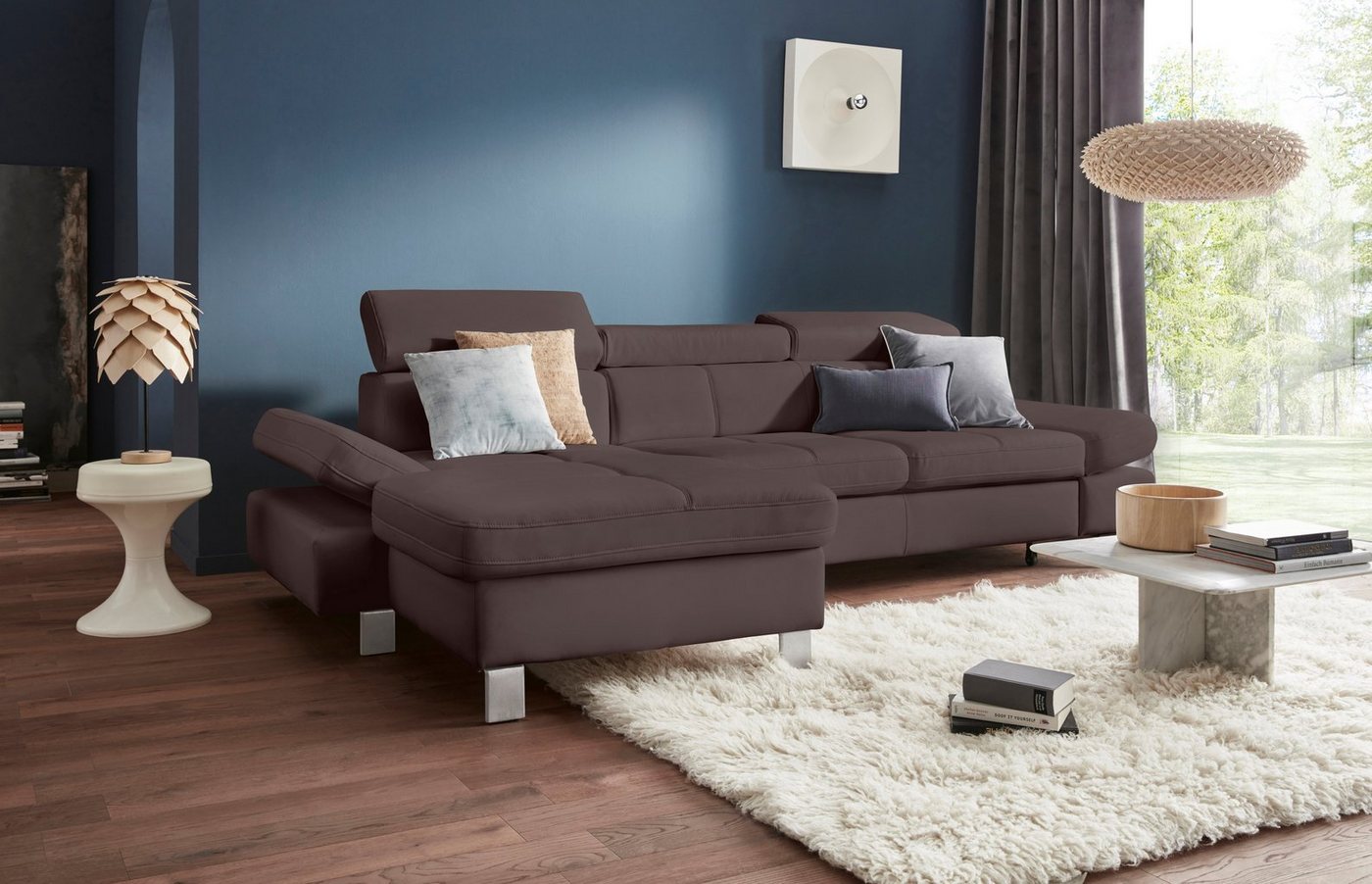 exxpo - sofa fashion Ecksofa Fiji, L-Form, mit Kopf- bzw. Rückenverstellung günstig online kaufen