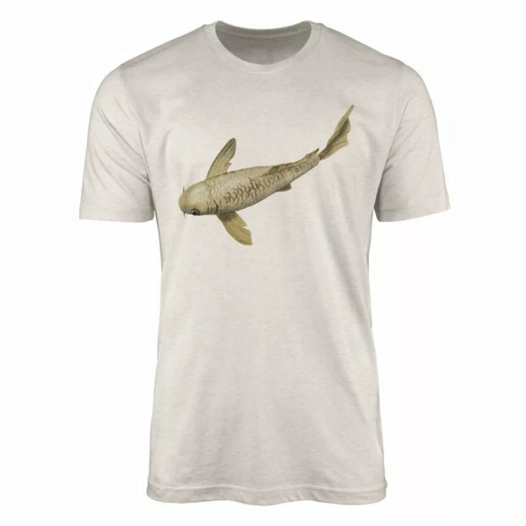 Sinus Art T-Shirt Herren Shirt 100% gekämmte Bio-Baumwolle T-Shirt Koi Zuch günstig online kaufen