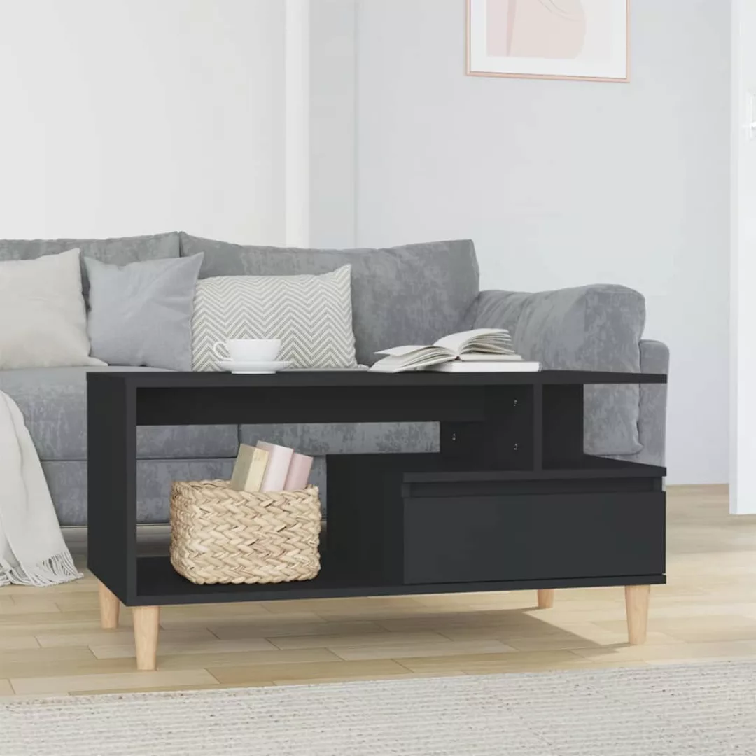 Vidaxl Couchtisch Schwarz 90x49x45 Cm Holzwerkstoff günstig online kaufen