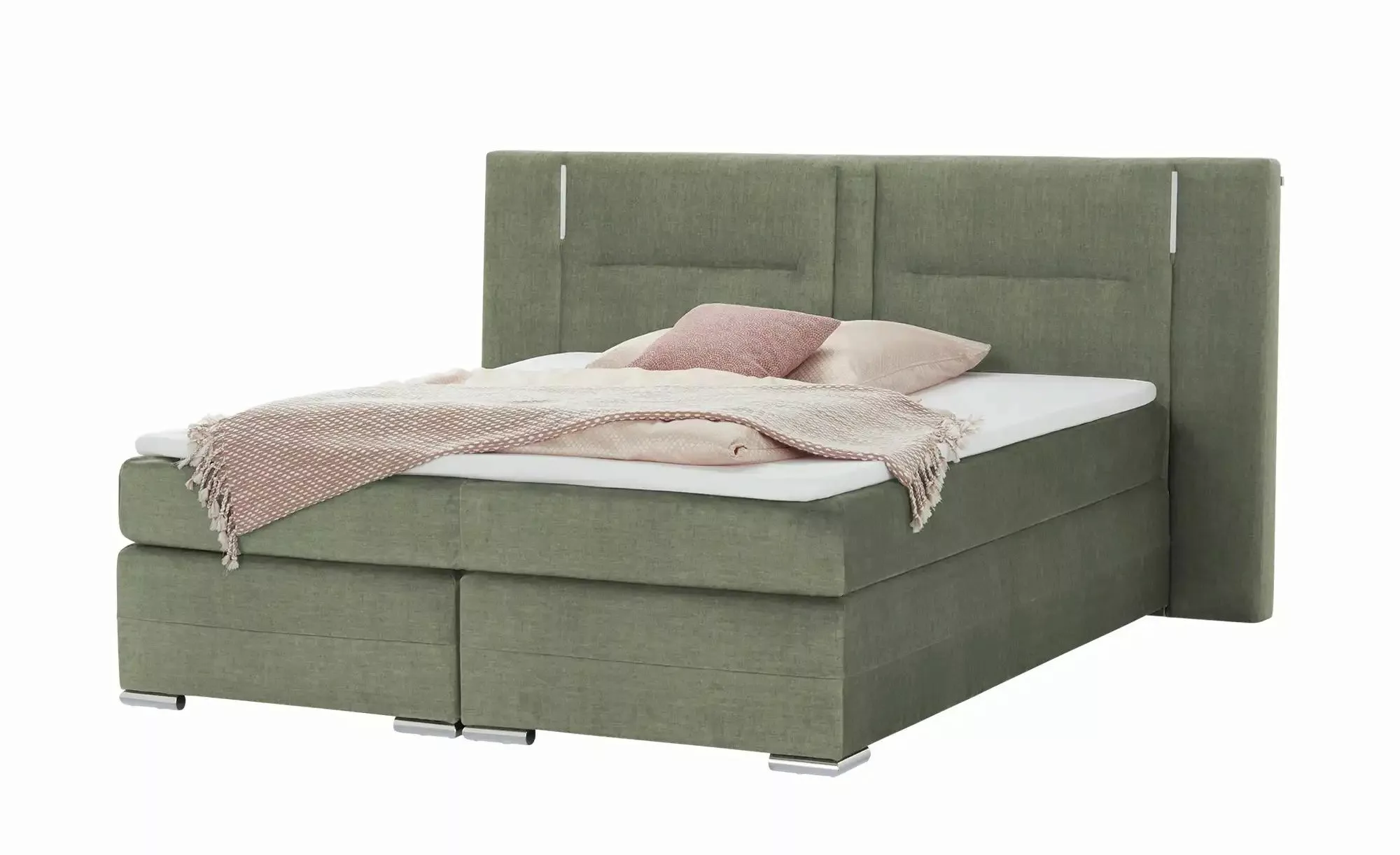 uno Boxspringbett  Aston ¦ grün ¦ Maße (cm): B: 233 H: 120 Betten > Boxspri günstig online kaufen