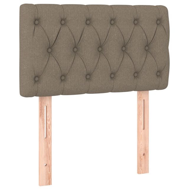 vidaXL Bett, Kopfteil Taupe 80x7x78/88 cm Stoff günstig online kaufen