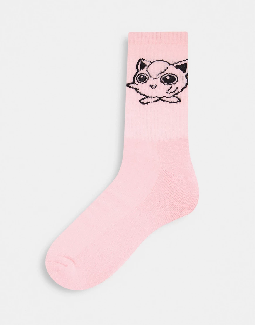 ASOS DESIGN – Pokémon – Sportsocken in Rosa mit Pummeluff-Design günstig online kaufen