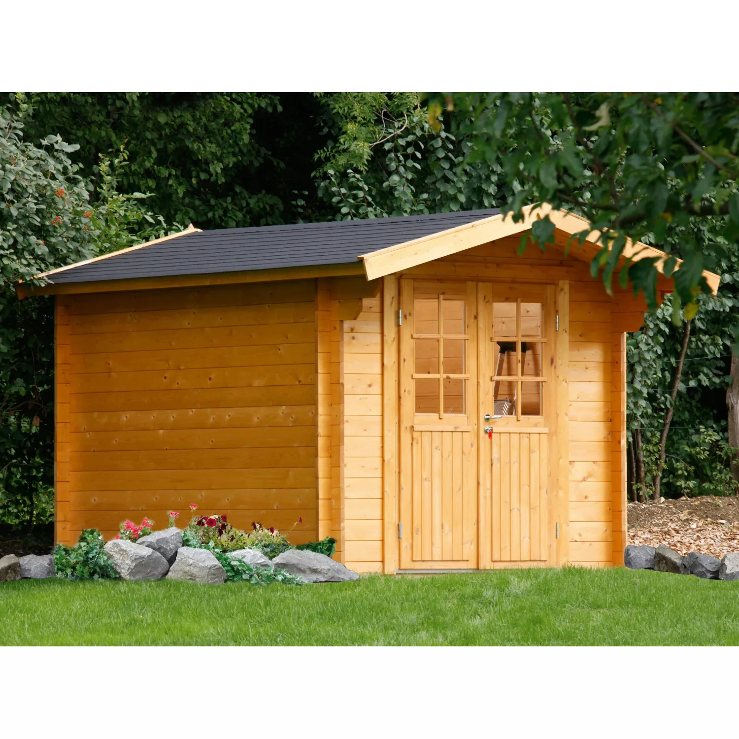 Wolff Finnhaus Holz-Gartenhaus/Gerätehaus Britta 34-A 240 cm x 240 cm günstig online kaufen