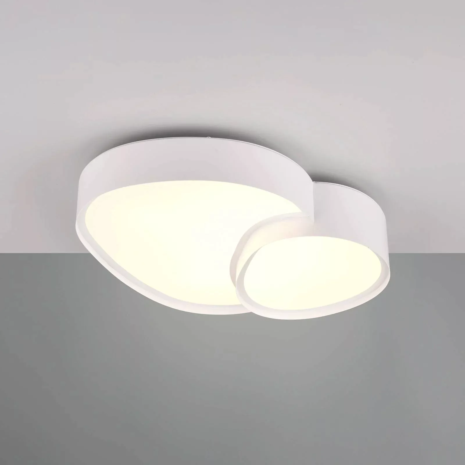 LED-Deckenleuchte Rise, weiß, 43 x 36 cm, CCT, dimmbar günstig online kaufen