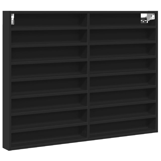 vidaXL Schrankmodule Vitrinenschrank Schwarz 100x8,5x75 cm Holzwerkstoff günstig online kaufen