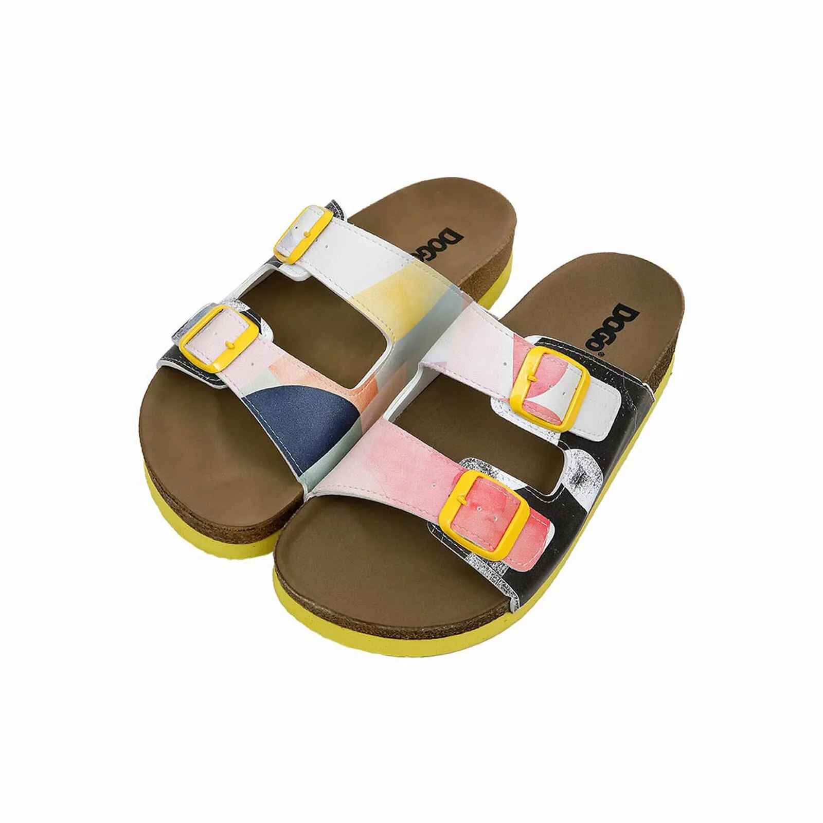 DOGO Pantolette "Stella Pantolette Geometric Shapes Damen Sandalen", Handge günstig online kaufen