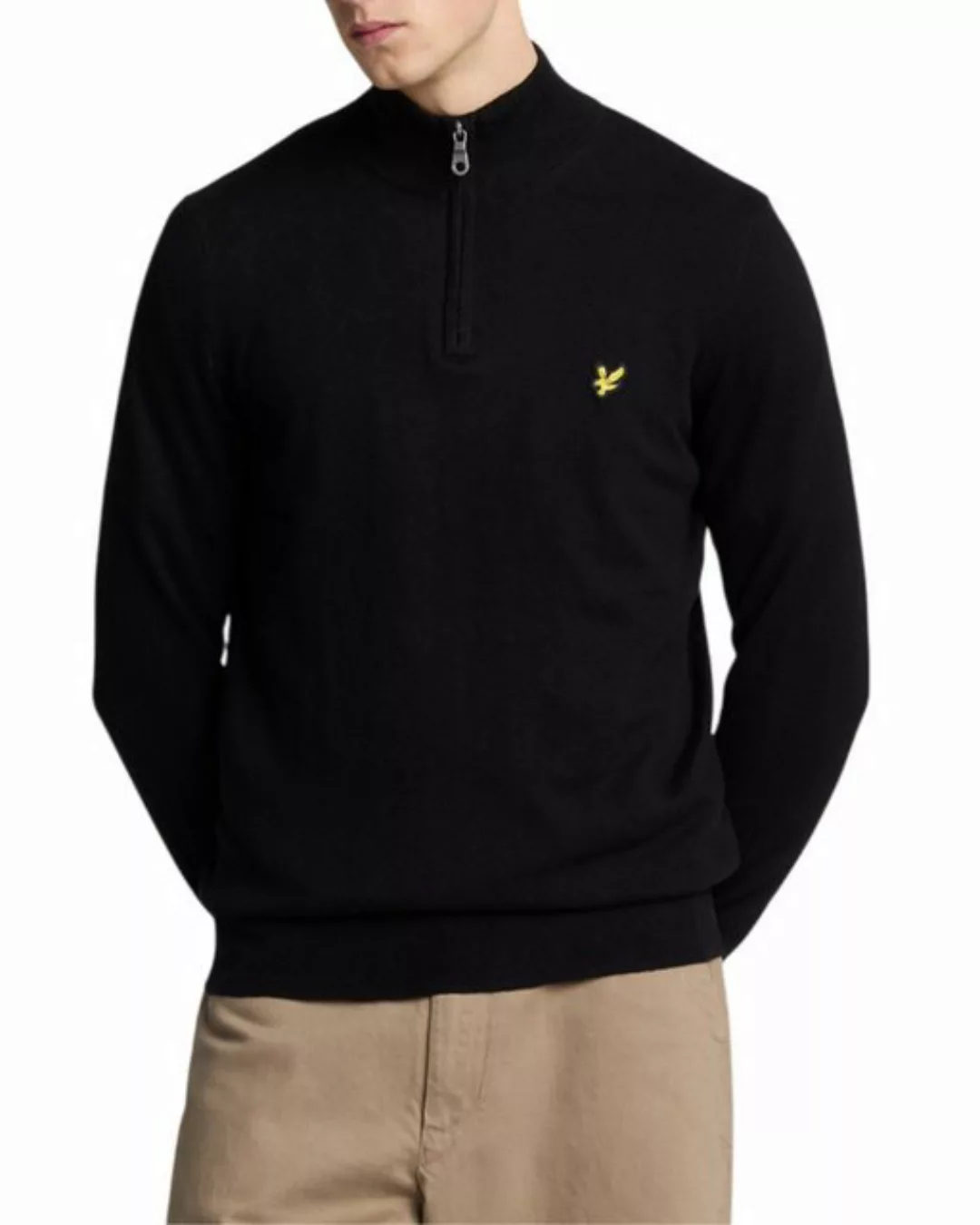 Lyle & Scott Stehkragenpullover Herren, Merinowolle, 1/4 Zip günstig online kaufen