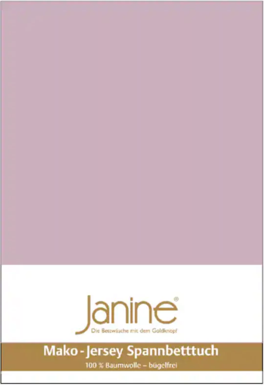 Janine Spannbetttuch Mako-Feinjersey 5007 zartrosa Größe:  100x200 cm günstig online kaufen