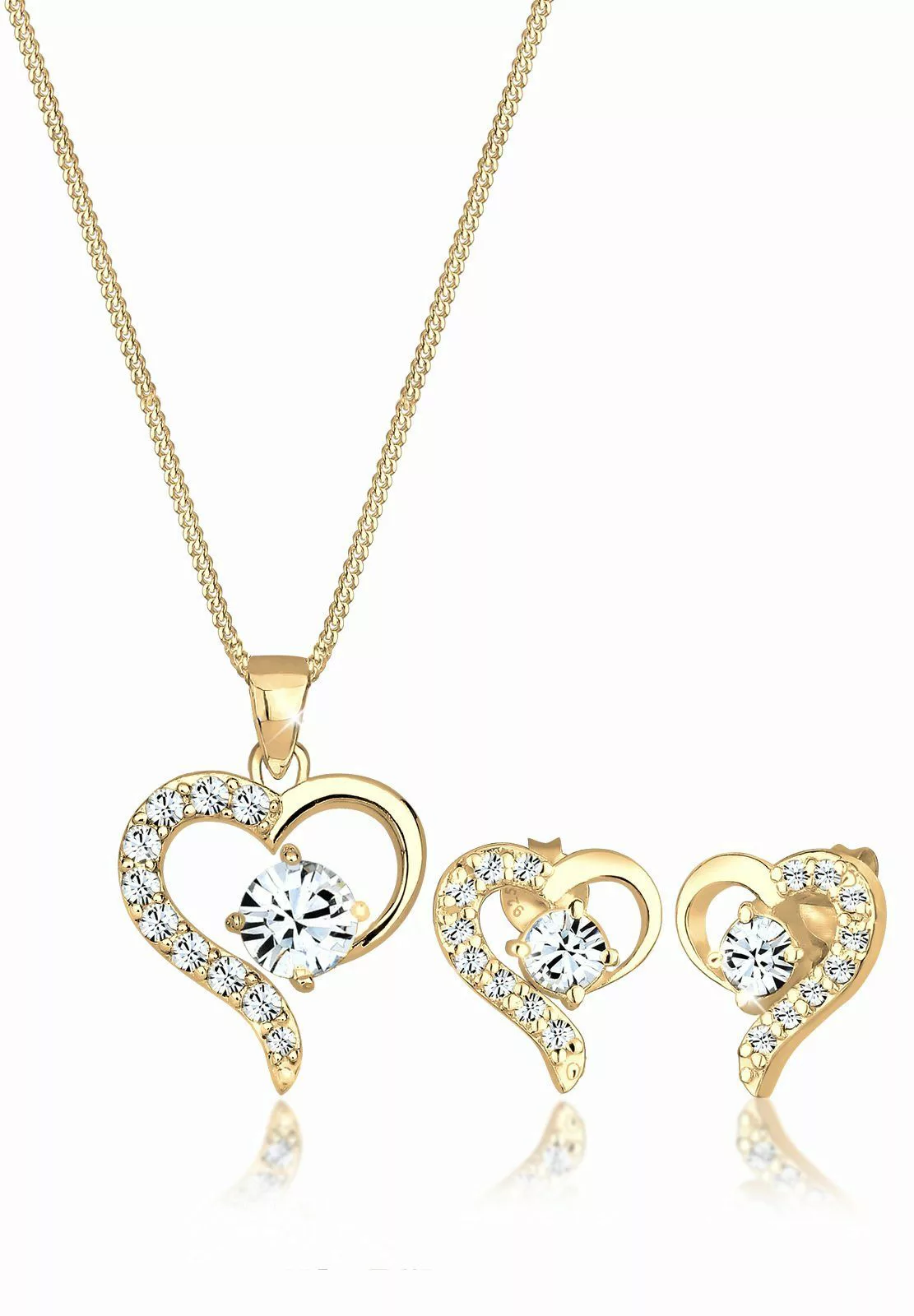Elli Schmuckset Set mit Herz Glas günstig online kaufen